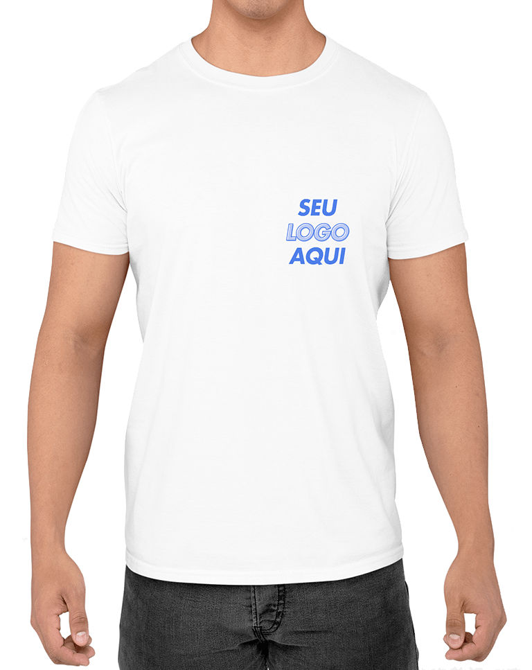 Camiseta de Algodão Personalizada com Logo – Tamanhos P ao GG